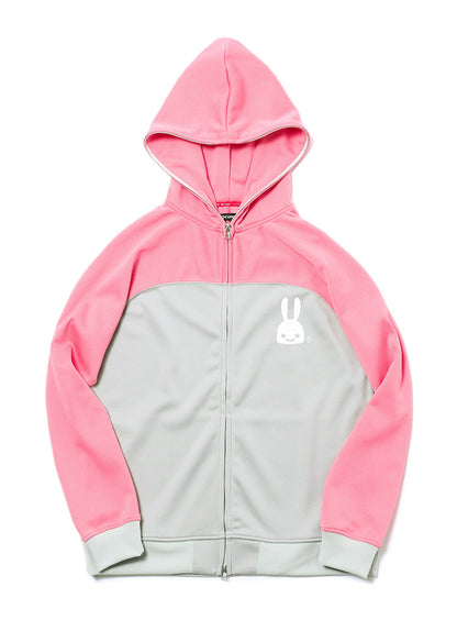 バイカラージャージパーカー