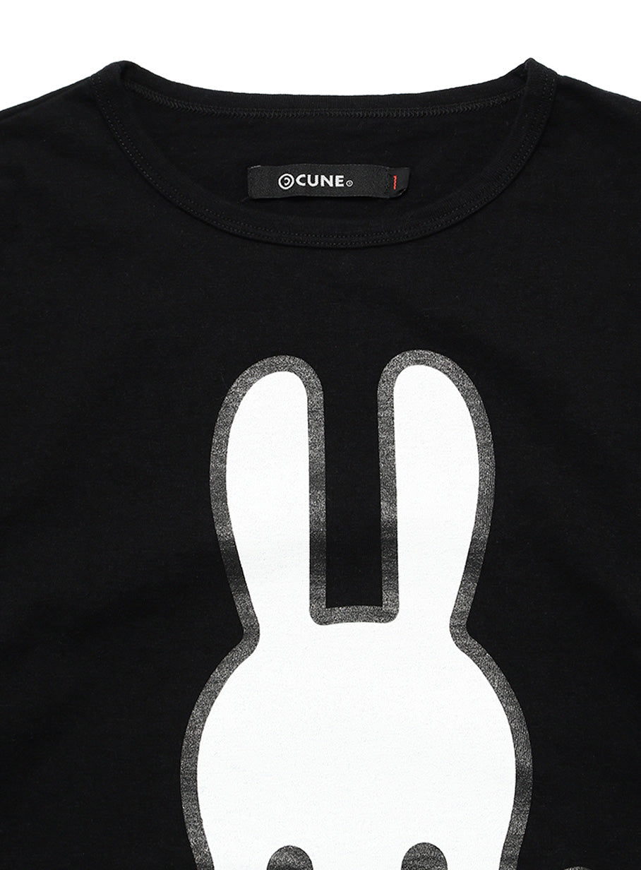 8本袖のウサギTシャツ