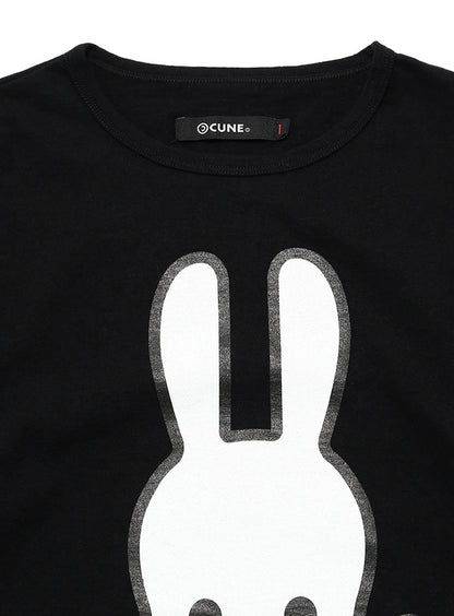8本袖のウサギTシャツ
