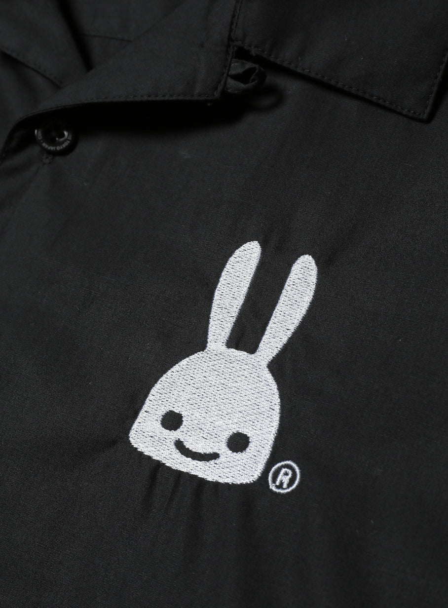トラ刺繍開襟シャツ