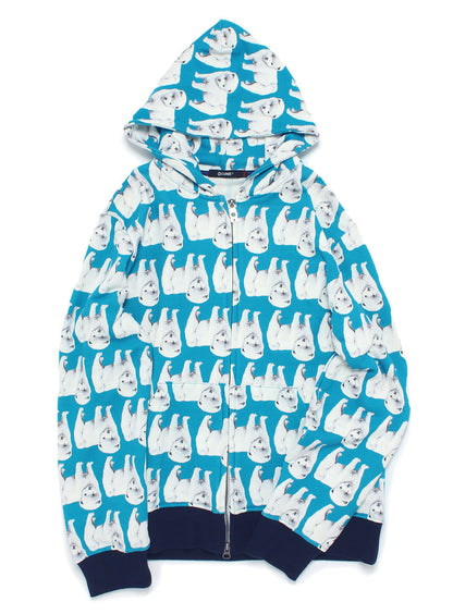 逆犬ジップパーカー