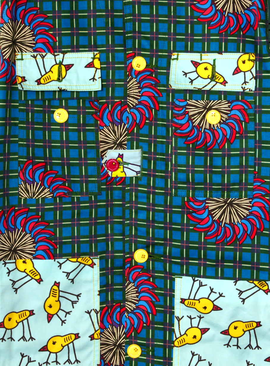 鳥ピータンミリタリーシャツ