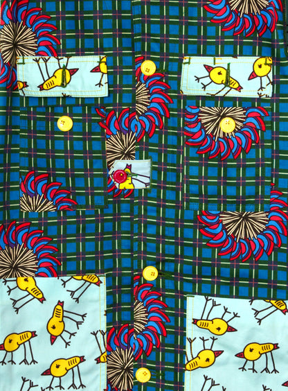 鳥ピータンミリタリーシャツ