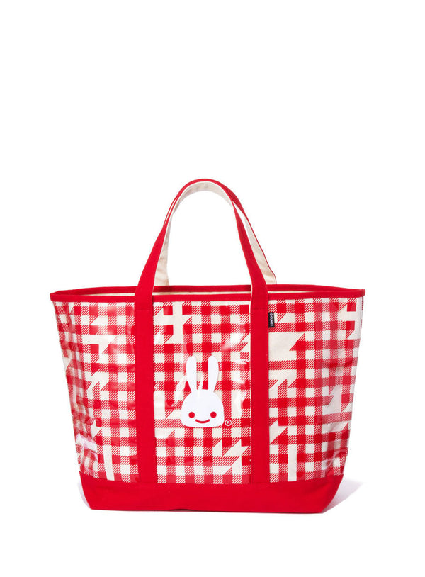 チェックトートL