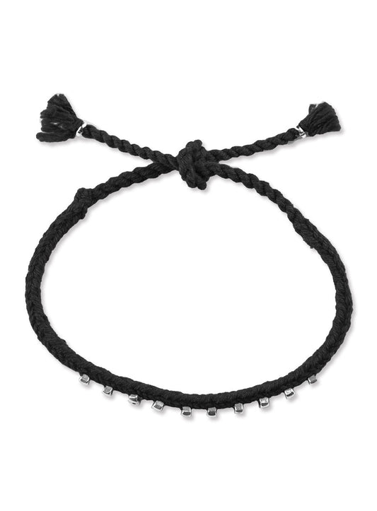 シルバーXコットンミサンガ