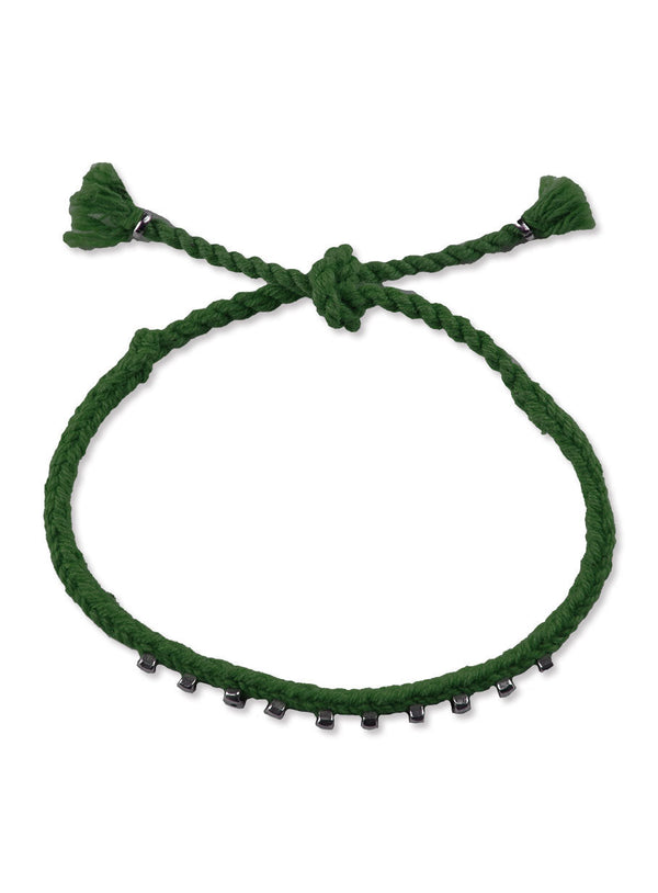 シルバーXコットンミサンガ