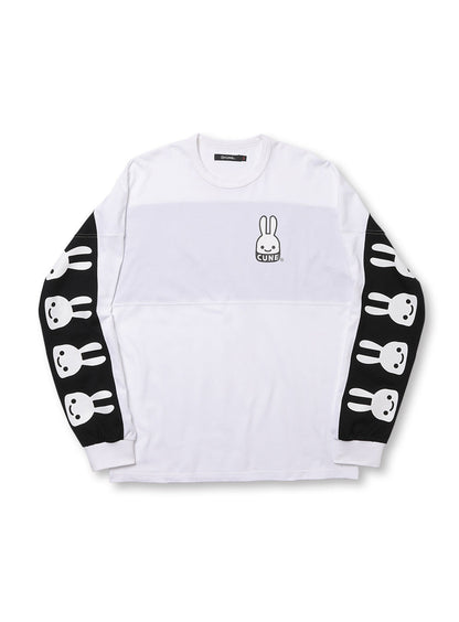 ウサギいっぱいラインカットソー