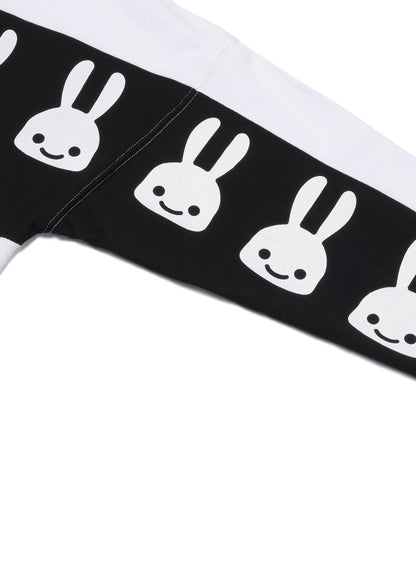 ウサギいっぱいラインカットソー