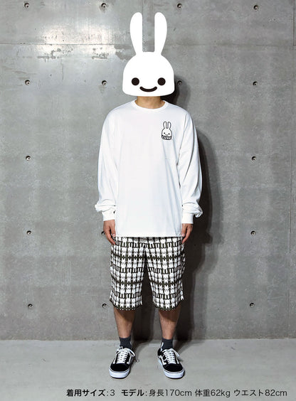 ウサギいっぱいラインカットソー