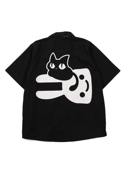 ワークシャツ 猫