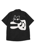 ワークシャツ 猫