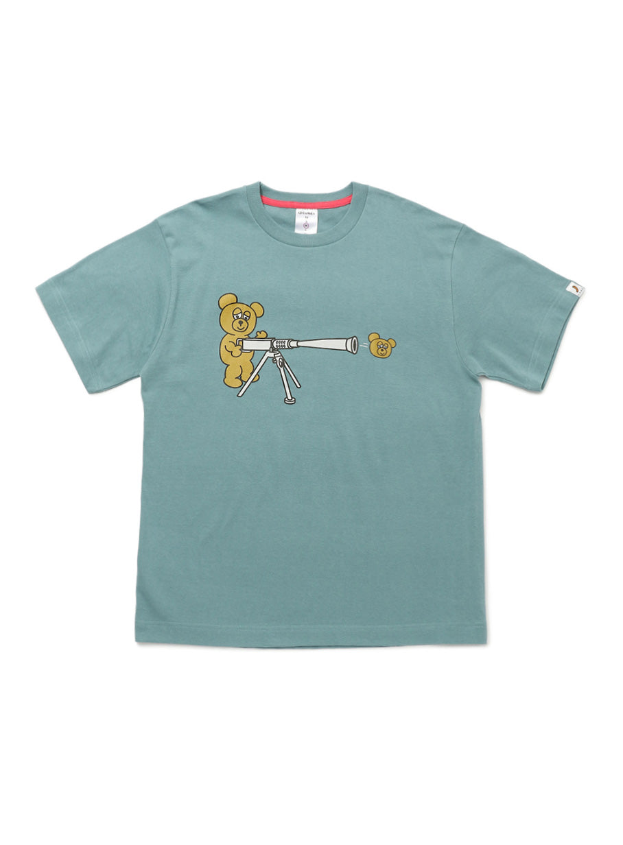 S/S Tee くまとマシンガン