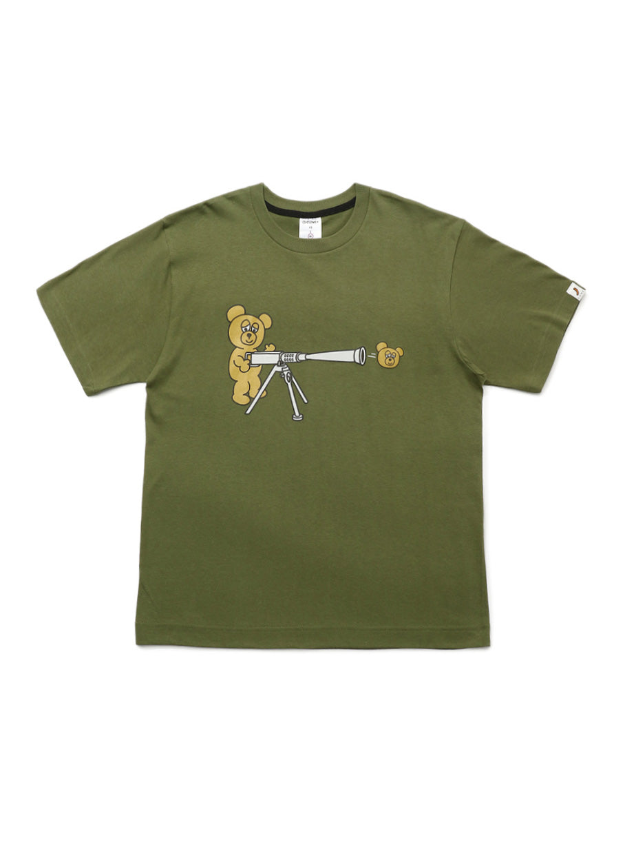 S/S Tee くまとマシンガン