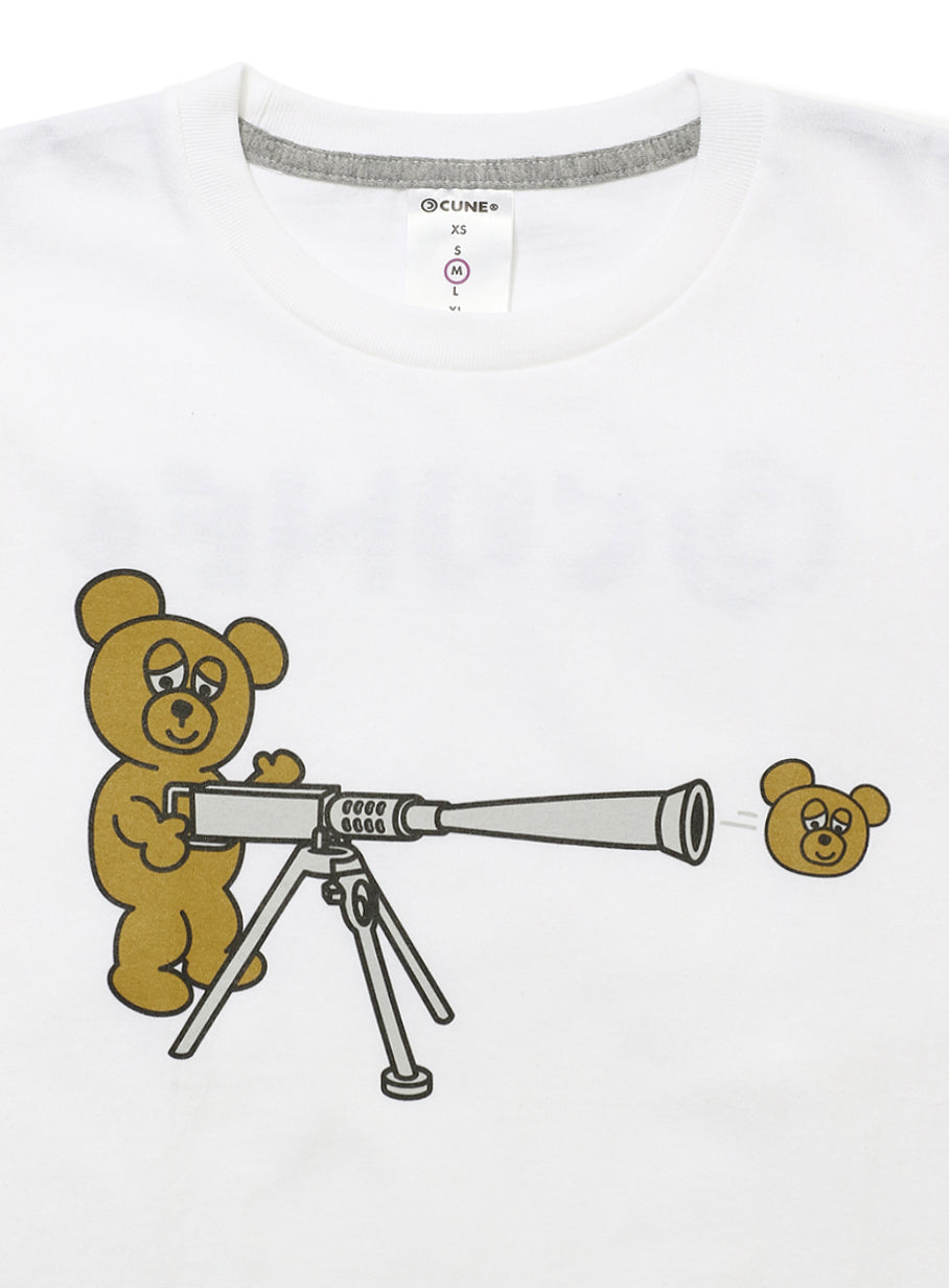 S/S Tee くまとマシンガン