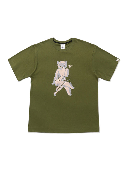 S/S Tee 猫と女
