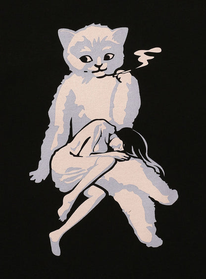 S/S Tee 猫と女