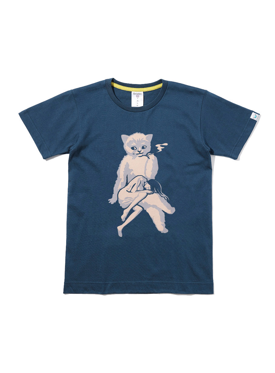 S/S Tee 猫と女