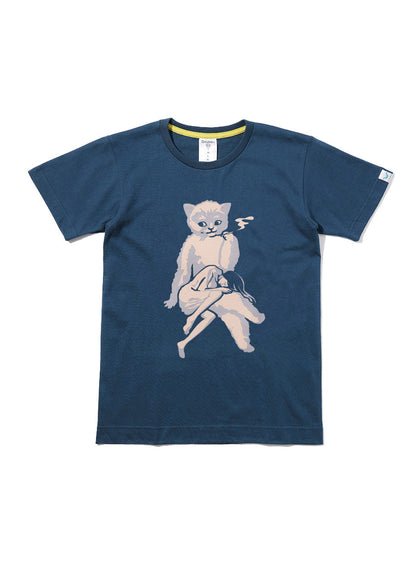 S/S Tee 猫と女