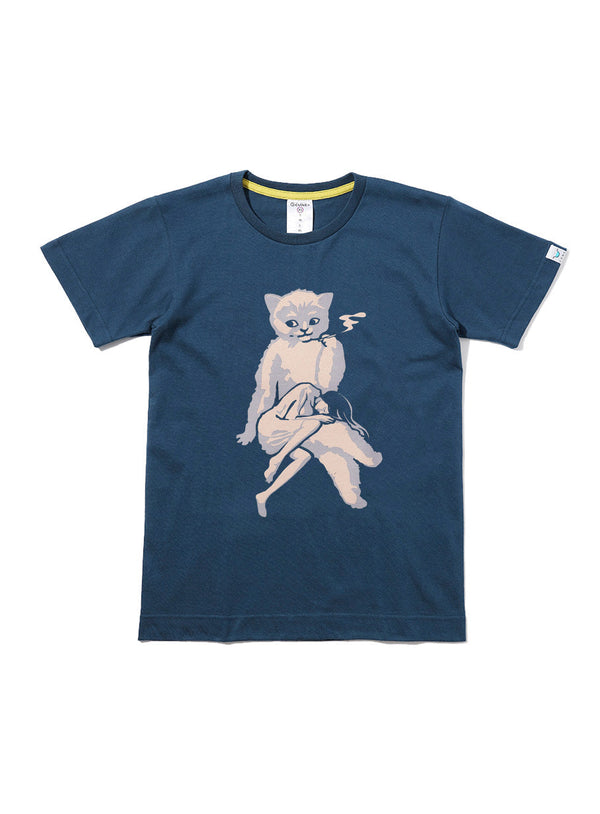 S/S Tee 猫と女