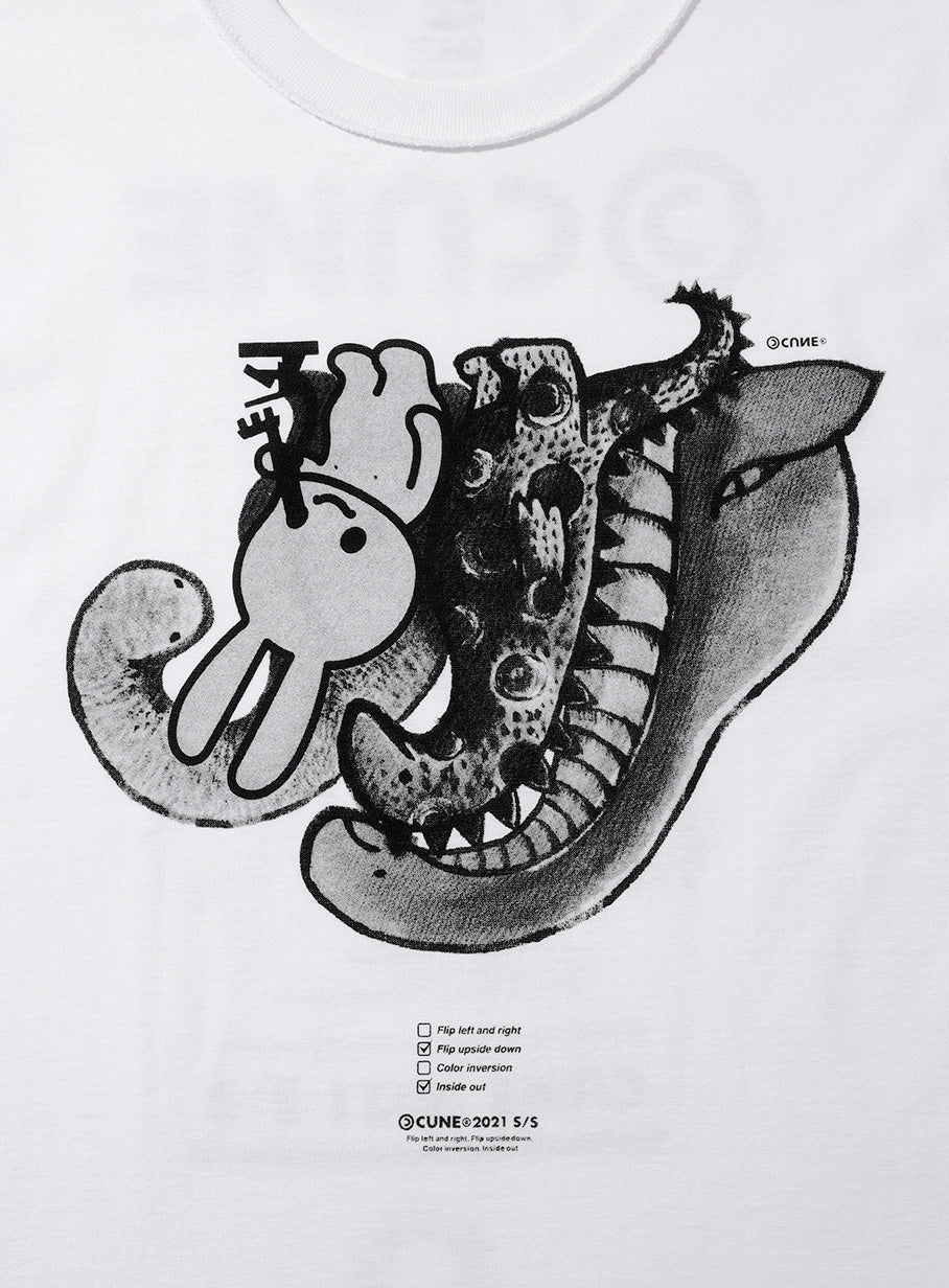 反転Tシャツ 恐竜