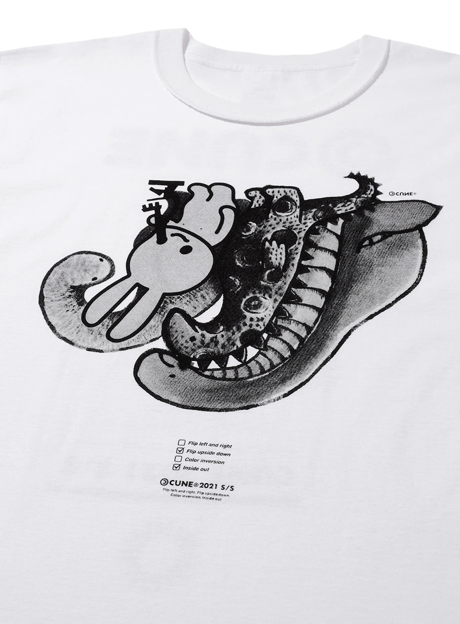 反転Tシャツ 恐竜