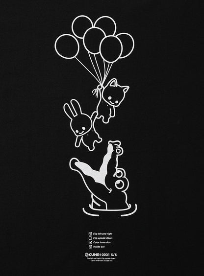 反転Tシャツ ワニ