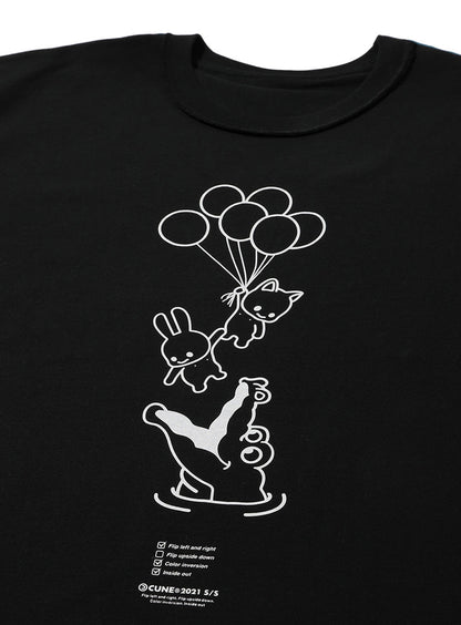 反転Tシャツ ワニ