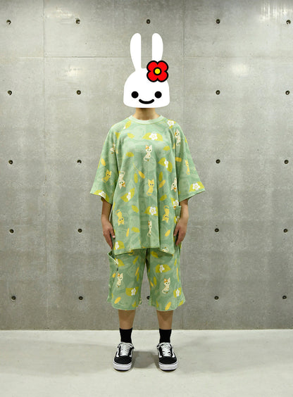ワッフルビッグラグランT またたび