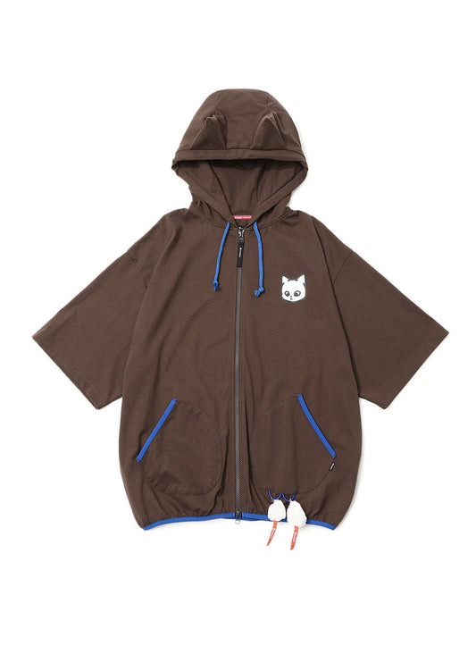 天竺猫耳ジップパーカー