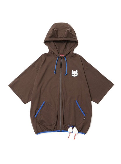 天竺猫耳ジップパーカー