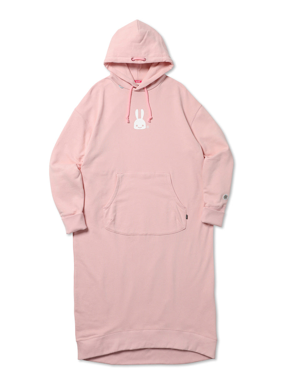 女性のロングパーカーワンピース