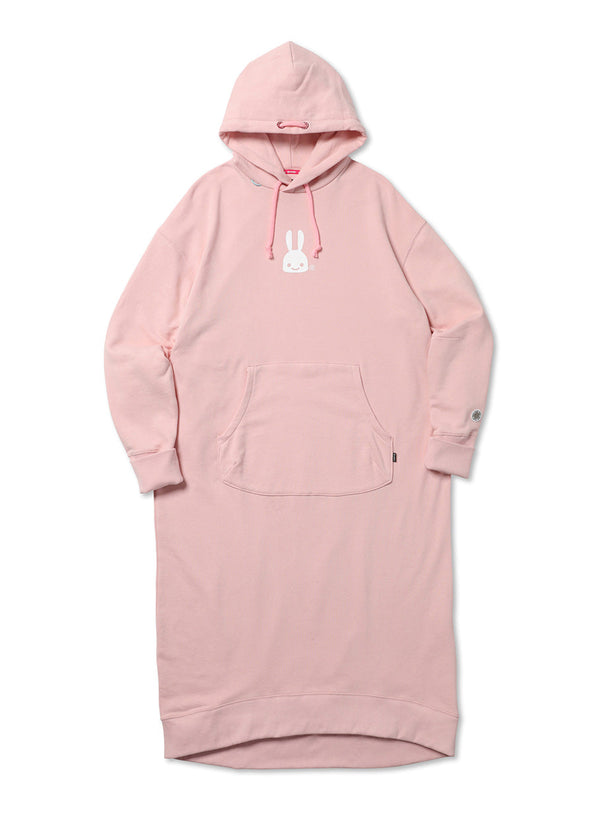 女性のロングパーカーワンピース