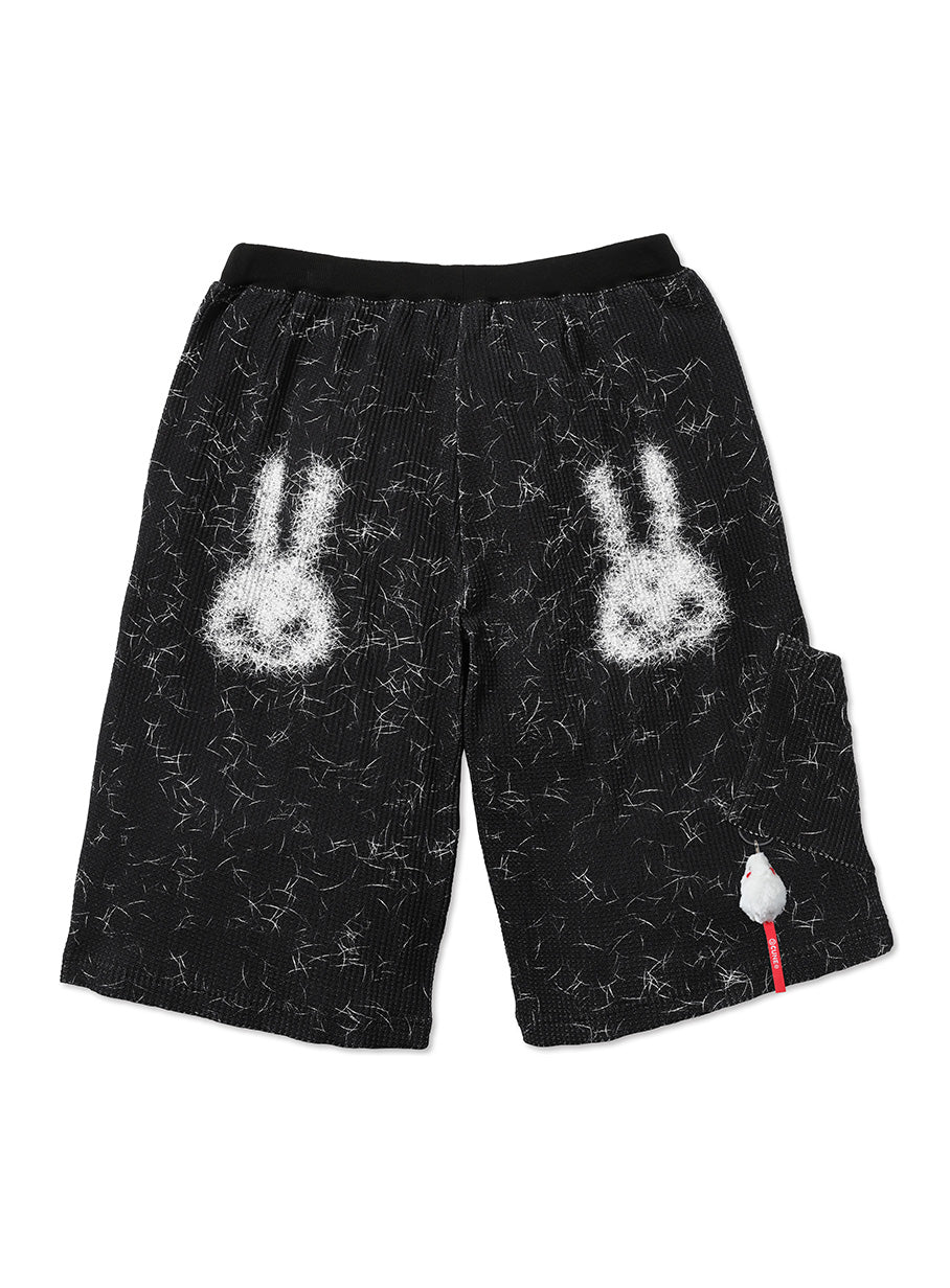 ワッフルハーフパンツ 毛まみれ