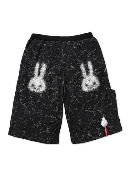 ワッフルハーフパンツ 毛まみれ