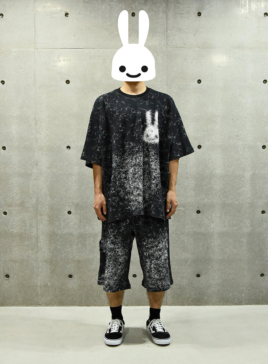 ワッフルハーフパンツ 毛まみれ