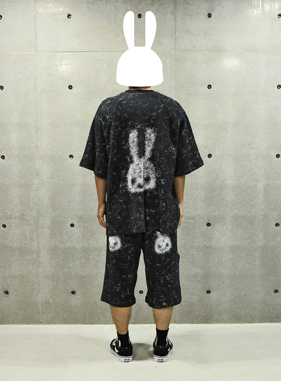 ワッフルハーフパンツ 毛まみれ