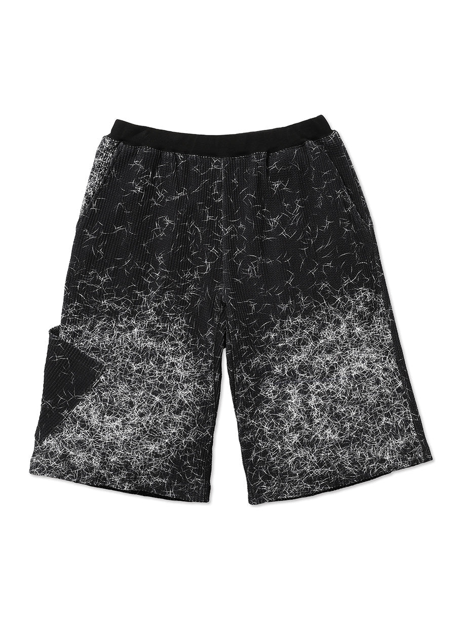 ワッフルハーフパンツ 毛まみれ