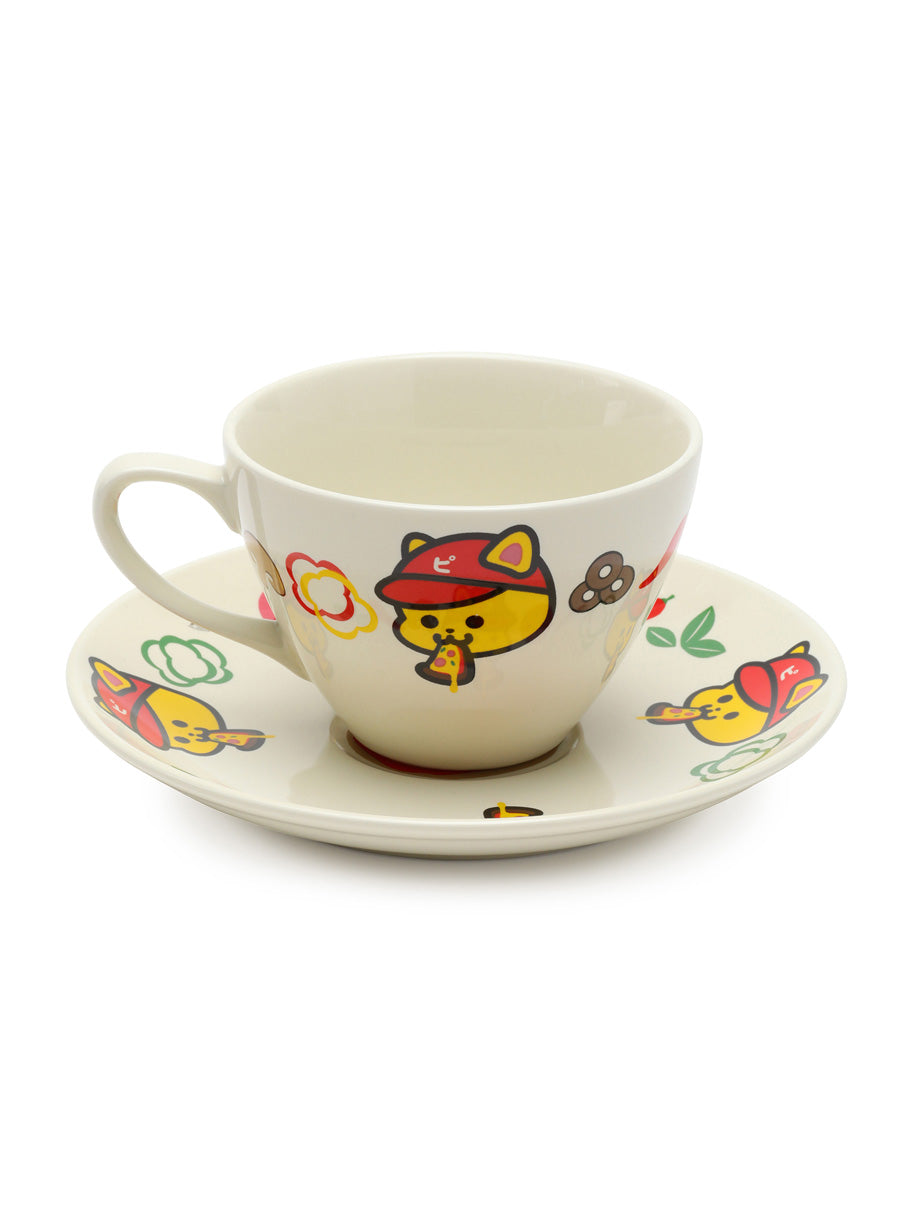 株式会社びろびろにゃんにゃんピザのカップアンドソーサー