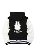 裏毛のフードスタジャン C.U.N.Eウサギ