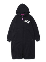 裏毛のロングジップパーカー