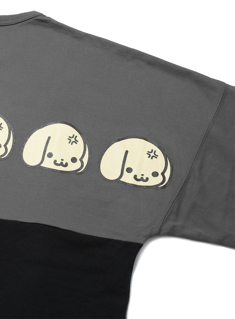 背中にいぬちゃんが6匹半袖カットソー