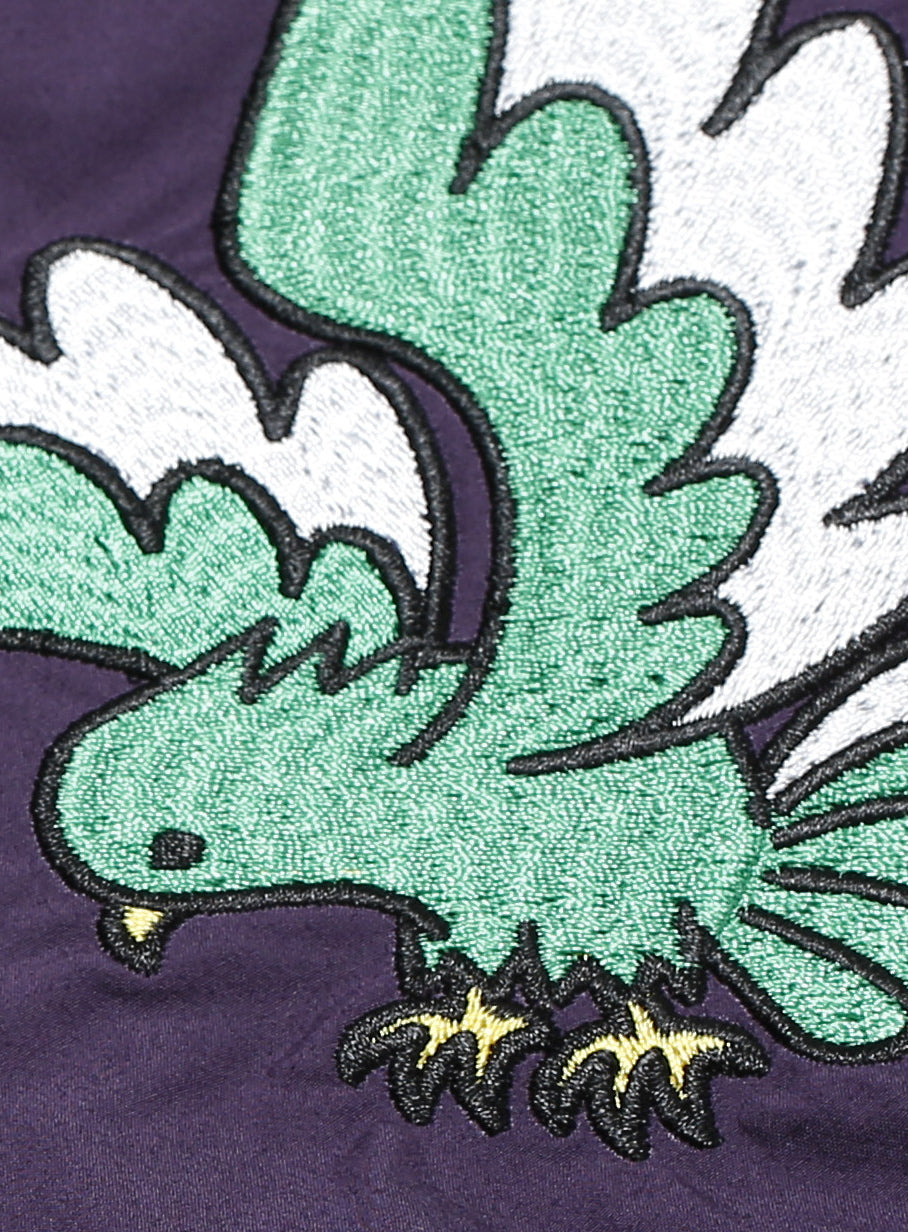刺繍の開襟シャツ とりちゃん
