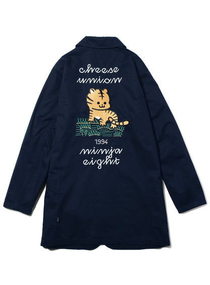 刺繍のショップコート