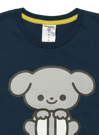 わんわんTシャツ 灰色の犬