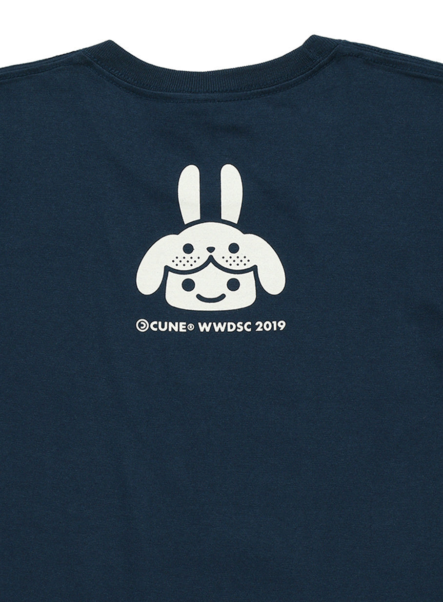 わんわんTシャツ 灰色の犬