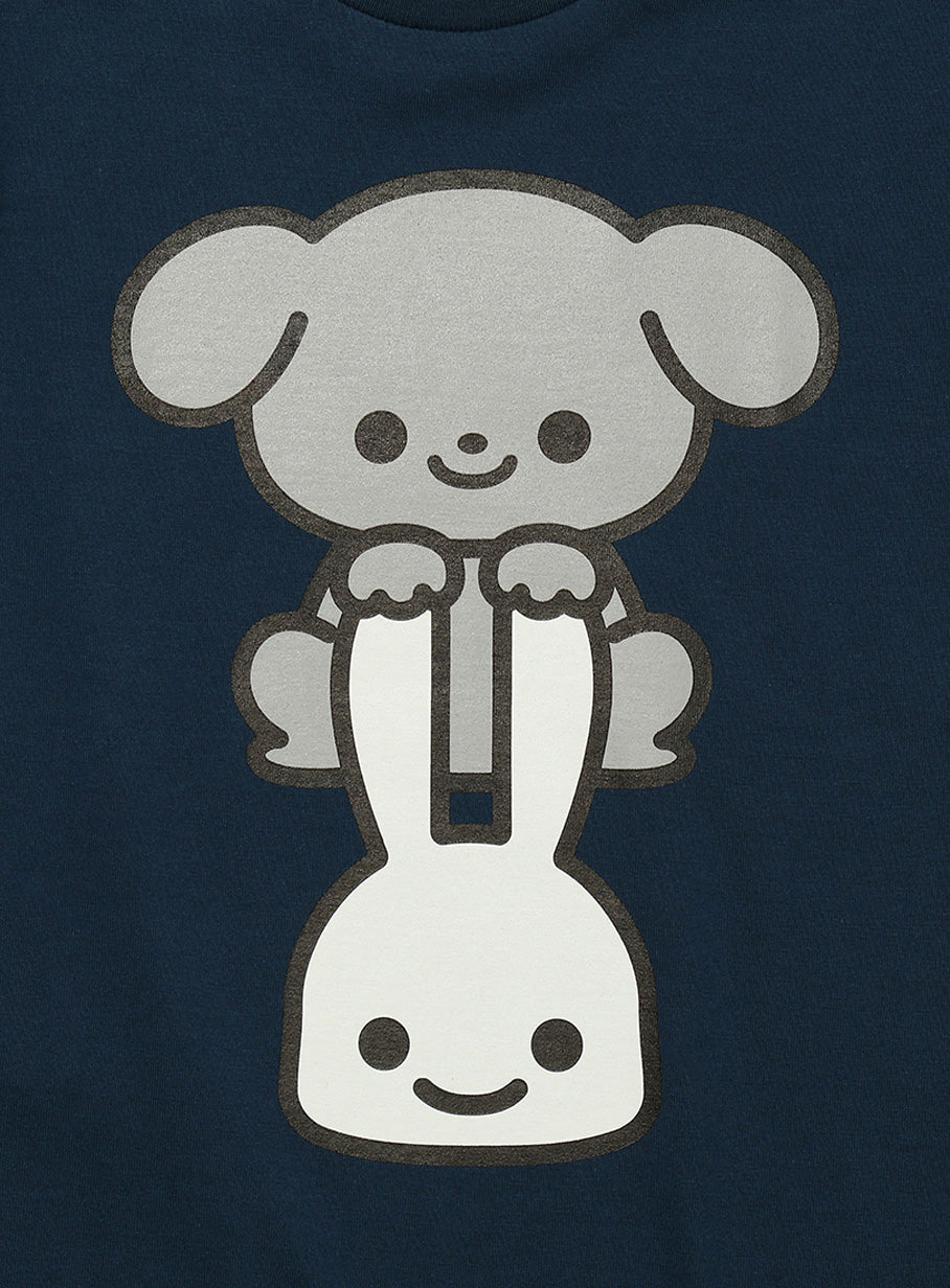 わんわんTシャツ 灰色の犬