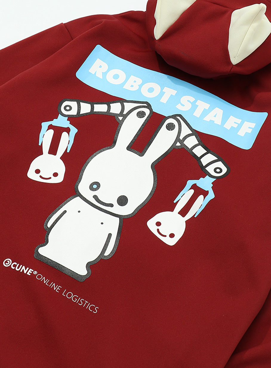 ロボットスタッフ 猫耳ジャージパーカー