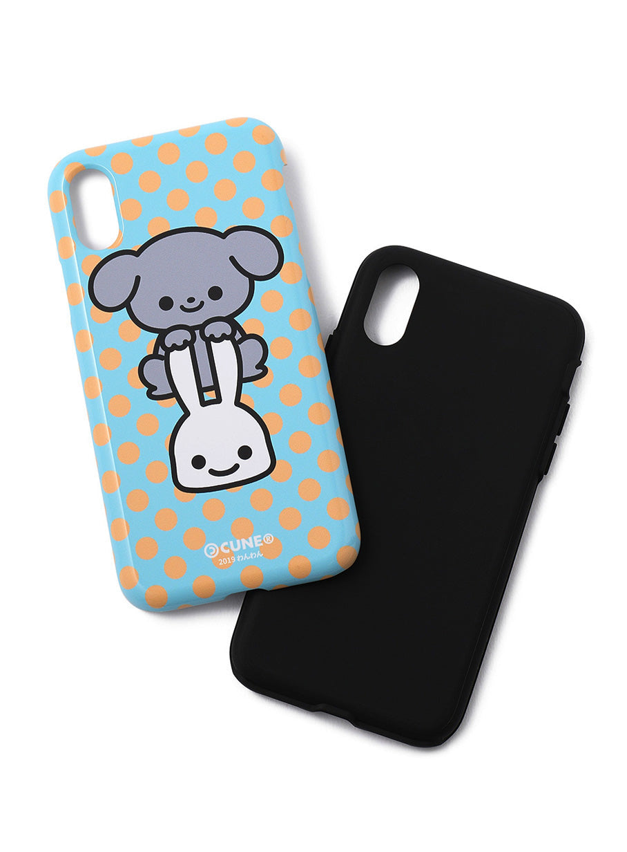 わんわんiPhoneケース X 灰色の犬