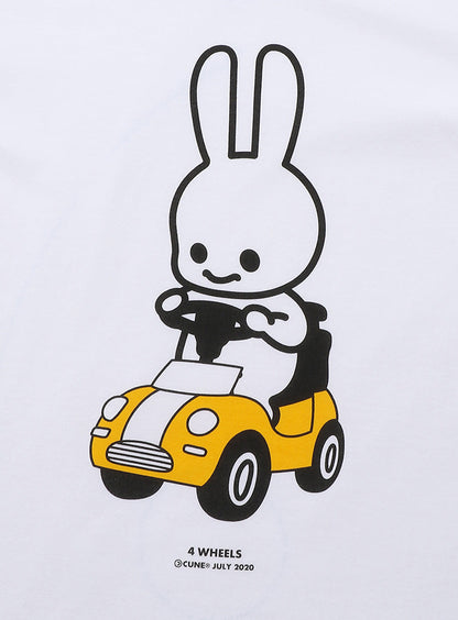 4種類Tシャツ 乗り物 4 WHEELS
