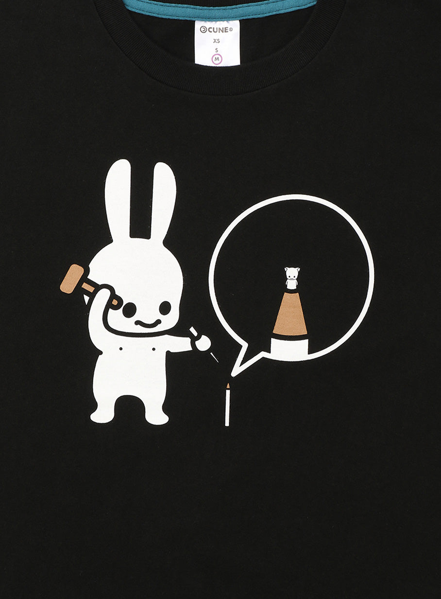 彫刻部Tシャツ 鉛筆の芯像